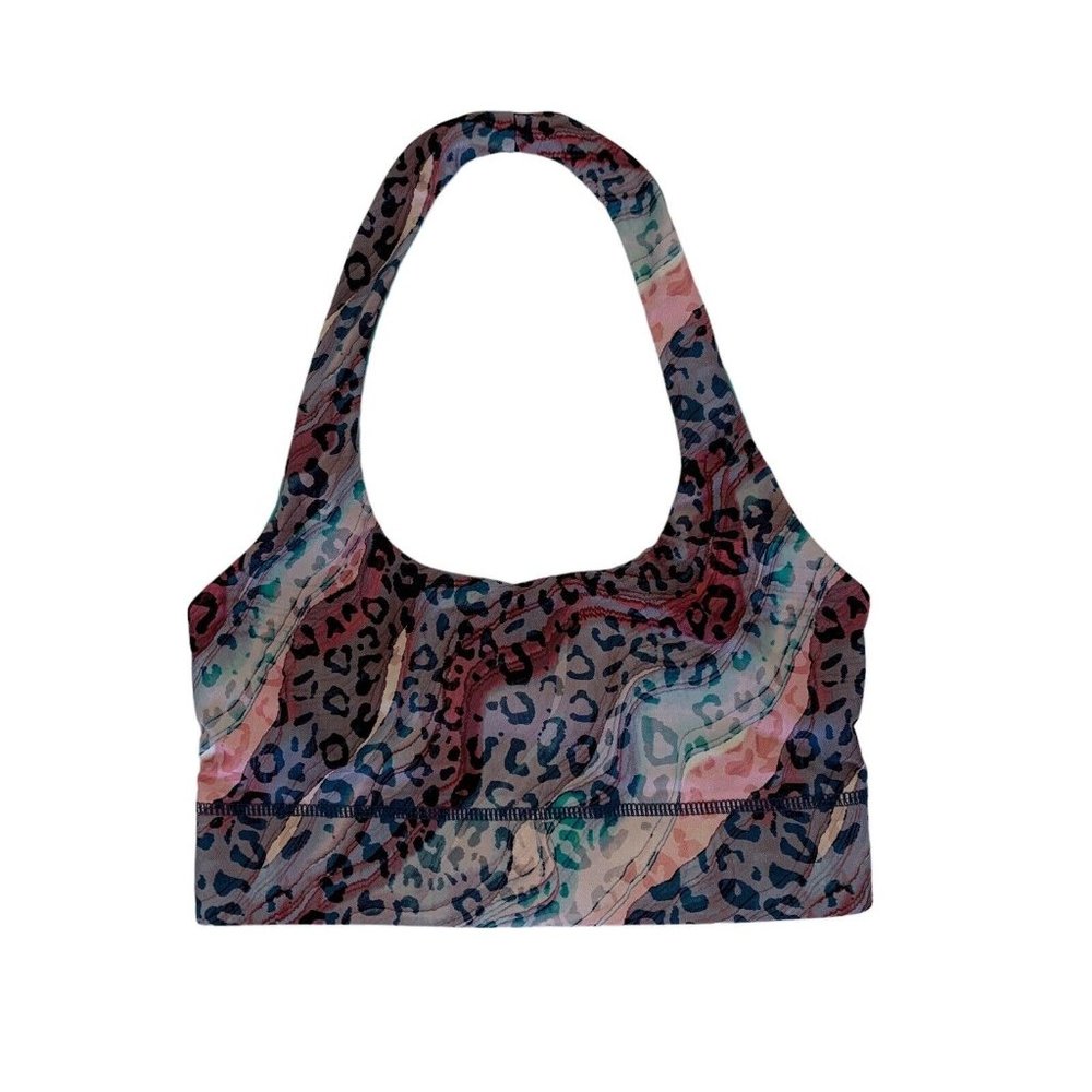 Fabletics Multicolor Leopard Print Sports Bra